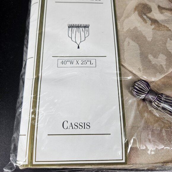 Croscill Ascot Valance Window Treatment 40x25 Classics Cassis Plum Amethyst Curt - Picture 6 of 8